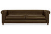 Image of Regal 96 Inch Two Cushion Shelter Arm Leather Sofa
