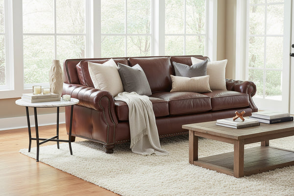 Richardson 92 Inch Grand Scale Tufted Arm Sofa