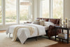 Richardson 92 Inch Grand-Scale Leather Pillow Back Sleeper Sofa Queen Size