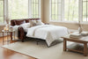 Richardson 92 Inch Grand-Scale Leather Pillow Back Sleeper Sofa Queen Size