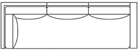 Luca Bench Seat Fabric Right Arm Facing Corner Sofa