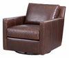 Image of Riverside "Quick Ship" Swivel Track Arm Leather Chair - OUT OF STOCK UNTIL 7/31/2024