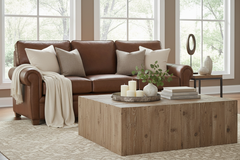 Rockefeller 87 Inch 8-Way Hand Tied Traditional Leather Pillowback Sofa - Delight In Exquisite Comfort And First-Class Quality