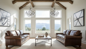 Rockefeller XL 96 Inch 8-Way Hand Tied Traditional Leather Pillowback Sofa - Unwind In A Sanctuary Of Comfort And Unmatched Quality