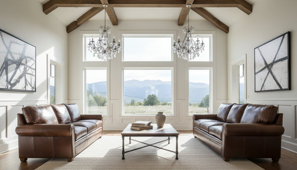 Rockefeller XL 96 Inch Traditional Leather Pillowback Sofa - Unwind In A Sanctuary Of Comfort And Unmatched Quality