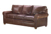 Image of Rockefeller 87 Inch Traditional Leather Pillowback Sofa - Delight In Exquisite Comfort And First-Class Quality