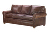 Image of Rockefeller 87 Inch Traditional Leather Pillowback Sofa
