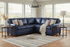 Image of Rockwell Traditional Three Piece Leather Sectional (As Configured)