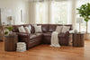 Image of Rockwell Traditional Three Piece Leather Sectional (As Configured)