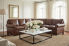 Image of Rockwell Traditional Three Piece Leather Sectional (As Configured)
