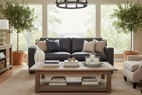 Ronald 82.5 Inch Modern Small Leather Sofa