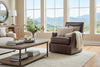 Image of Ryan Leather Tight Back SWIVEL Accent Chair