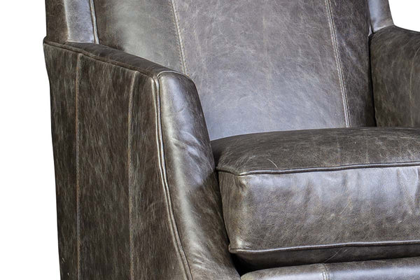 Ryan Leather Tight Back SWIVEL/GLIDER Accent Chair