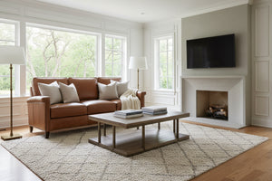 Ryder 82 Inch Transitional Three Cushion Pillow Back Leather Sofa