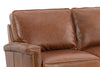 Image of Ryder 82 Inch Transitional Three Cushion Pillow Back Leather Sofa