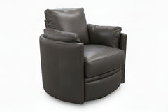 Ryland Barrel Back SWIVEL Leather Recliner