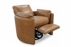 Ryland Barrel Back SWIVEL Leather Recliner