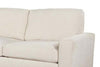 Sadie Cream "Quick Ship" Two Piece Modern Track Arm Pillow Back Sectional -Version 2