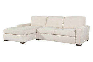 Sadie "Quick Ship" Two Piece Modern Track Arm Pillow Back Sectional -Version 2