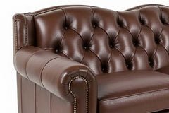 Salerno 105 Inch Vintage Tufted Back Sofa