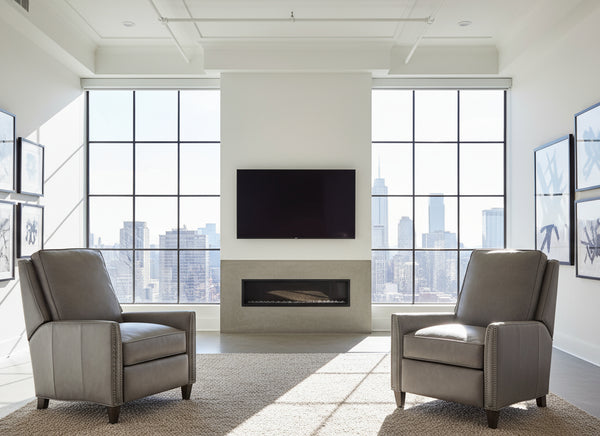 Samuel "Quick Ship" Pebble Leather Recliner