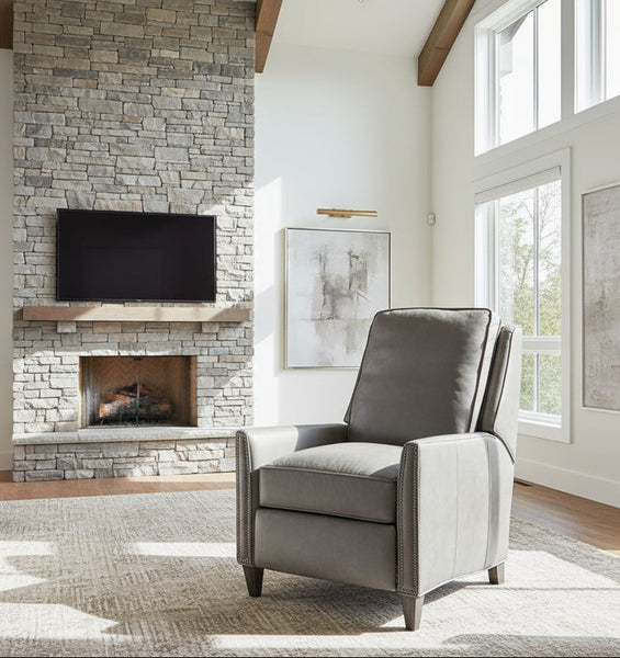 Samuel "Quick Ship" Pebble Leather Recliner