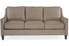 Image of Samuel 74 Inch "Quick Ship" 8-Way Hand Tied Transitional Three Cushion Leather Sofa