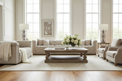 Savion Beach 126 Inch "Quick Ship" Reclining Chesterfield Sofa