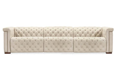 Savion Beach 126 Inch "Quick Ship" Reclining Chesterfield Sofa