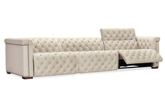 Savion Beach 126 Inch "Quick Ship" Reclining Chesterfield Sofa