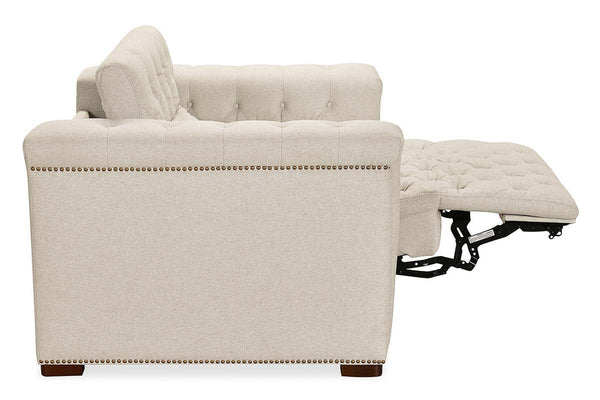 Savion Beach "Quick Ship" Chesterfield Tufted Fabric Recliner (As Shown)