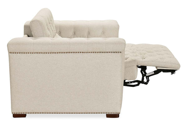 Savion Beach "Quick Ship" Power Chesterfield Fabric Furniture Collection