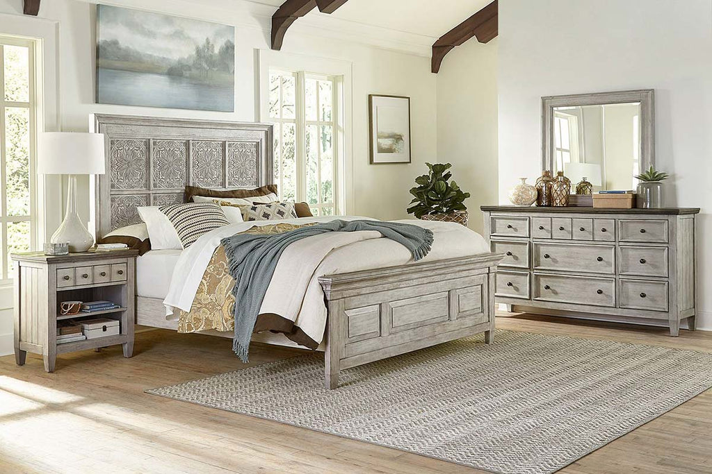 Sawyer Antique White Farmhouse Style Bedroom Collection