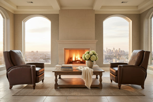 Sayer Arroz "Quick Ship" Dark Leather Reclining Chair