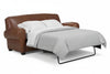 Image of Sebastian 84 Inch 3 Cushion Distressed Leather Queen Sofa Bed