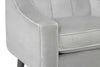 Image of Serafina Modern 8-Way Hand Tied Fabric Armchair With Vertically Ribbed Back