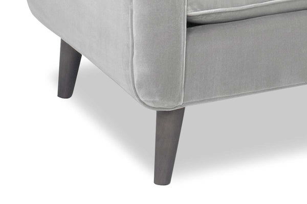 Serafina Modern 8-Way Hand Tied Fabric Armchair With Vertically Ribbed Back