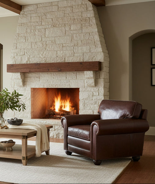 Sheffield "Ready To Ship" Leather Chair (Photo For Style Only)