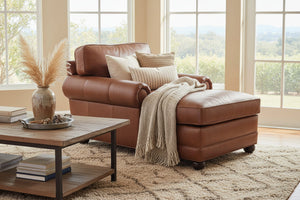 Sheffield Two Arm Leather Chaise Lounge Chair