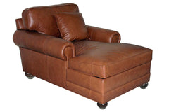 Sheffield Two Arm Leather Chaise Lounge Chair