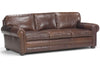 Image of Sheffield Grand Scale 2 Seat Leather Loveseat With Deep Seats