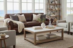 Sheffield 86 or 94 Inch Deep Seated Select-A-Size Extra Large Leather Sofa