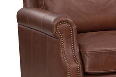 Shelley Chaps "Quick Ship" Traditional Top Grain Leather Pillow Back Chair