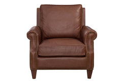 Shelley Chaps "Quick Ship" Traditional Top Grain Leather Pillow Back Chair