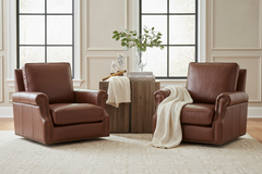 Shelley Chaps SWIVEL "Quick Ship" Traditional Top Grain Leather Pillow Back Chair
