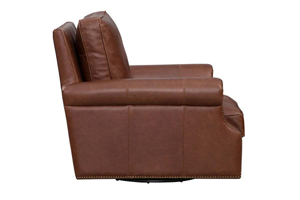 Shelley Chaps SWIVEL "Quick Ship" Traditional Top Grain Leather Pillow Back Chair