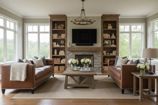 Sherwood 89 Inch Shelter Arm Tufted Sofa