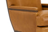 Image of Silas Transitional Leather Upholstered Accent Chair
