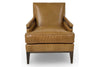 Image of Silas Transitional Leather Upholstered Accent Chair