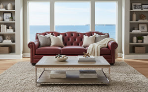 Salerno 105 Inch Vintage Tufted Back Sofa